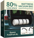 Memory Foam Mattress Vacuum Bag for Moving and Storage – Heavy Duty Compression Bag with Straps, Vacuum Bag for Memory Foam Mattress (Queen/Full, 3 Straps)