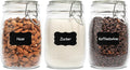ComSaf Round Glass Jars with Airtight Lids 34 oz 3 Pack Apothecary Coffee | Cookie candy storage, Coffee food storage, Farmhouse decor, Kitchen counter display, Cabinet pantry jars, Snacks