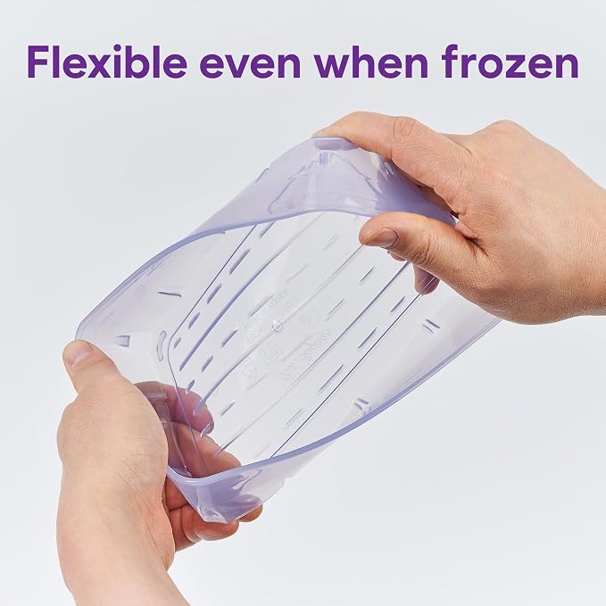 Freezer Containers for Food Storage - Soup with Lids Safe - Twist Release - Flexible Frozen Design - BPA Free (18)