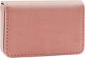 RFID Blocking Wallet - Minimalist Leather Business Credit Card Holder (Orange Pink)