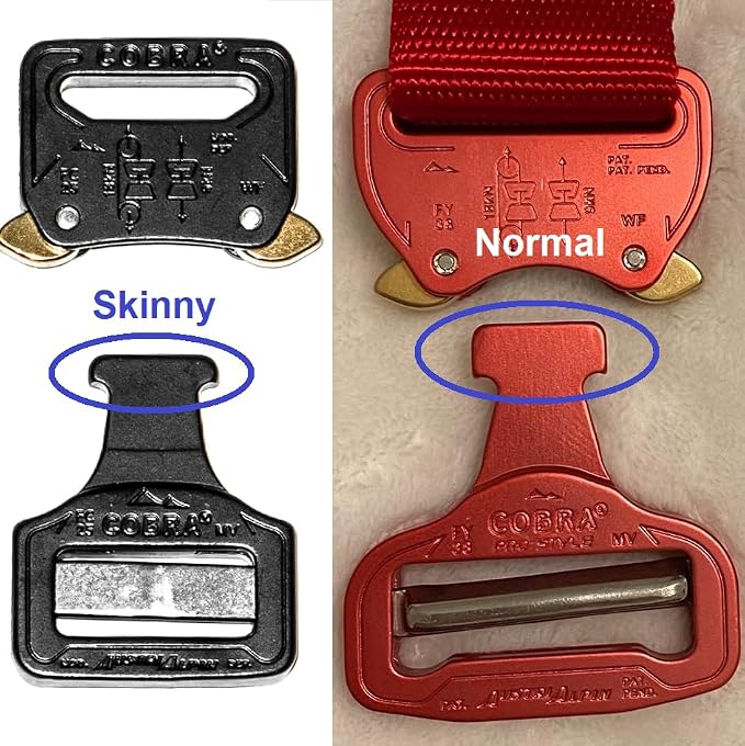 Cobra Buckle Belt Hanger Gear Mount Holder Storage Rack Tactical D Ring (Skinny, Blue)