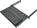 Electriduct 1U Keyboard Tray - Fully Extendable Universal 19" Rack Mount Sliding Shelf for Network Equipment Server Cabinet Enclosure 3-Rail System, Includes Mounting Hardware - 10.8" Deep