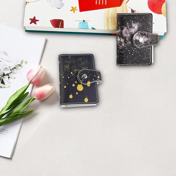2 Pcs Credit Card Holder and business card holder，Sd Card Holder Each Has 26 Card Organizers, 2024 New Credit Card Holders book for Men and Women.