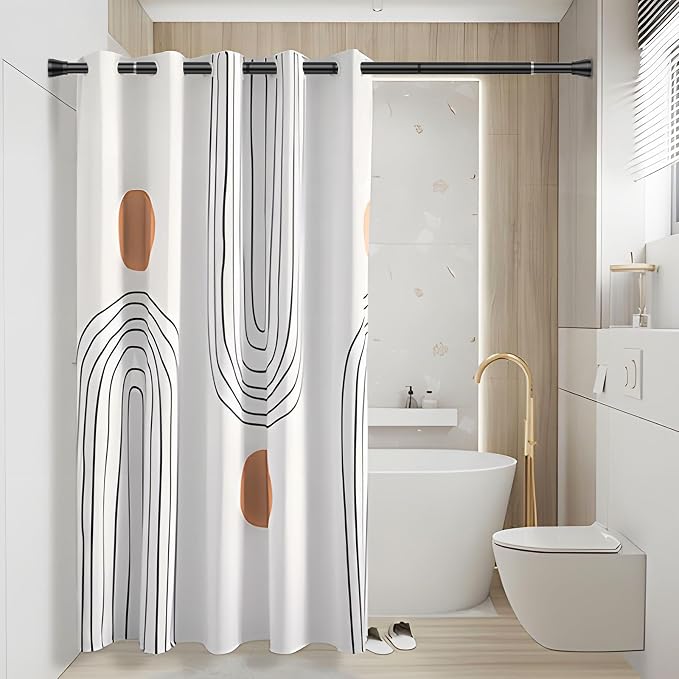 Shower Curtain Rod 45 to 77 Inches 2Pack Black Tension Curtain Rod No Drilling Shower Rod Tension Rod Adjustable Curtain Rod Tension Rod Shower Rods for Bathroom,Windows,Kitchen