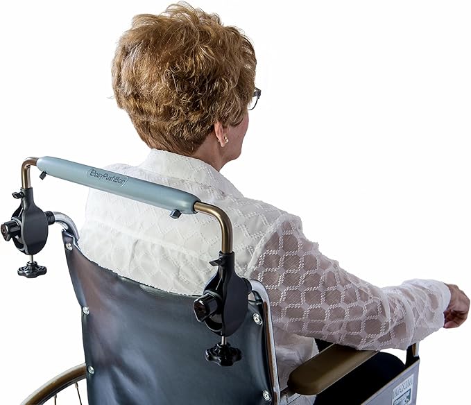 Greenmont'sEasyPushbar (TM) Ergonomic Handlebar Allows Caregiver to Stand Straighter with Less Stress and Strain on Hands, arms and Back.