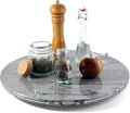 Marble Lazy Susan, 16 in Lazy Susan Turntable Organizer for Cabinet Pantry Kitchen Countertop Fridge Bathroom Makeup Vanity Countertop - Grey