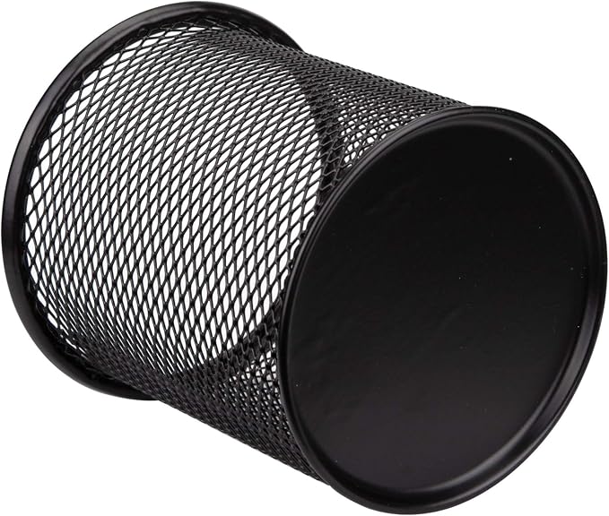 Nicunom 12 Pack Metal Pen Holder Wire Mesh Pen Cup Pencil Holder Pencil Cup for Desk Office Pen Organizer, Black