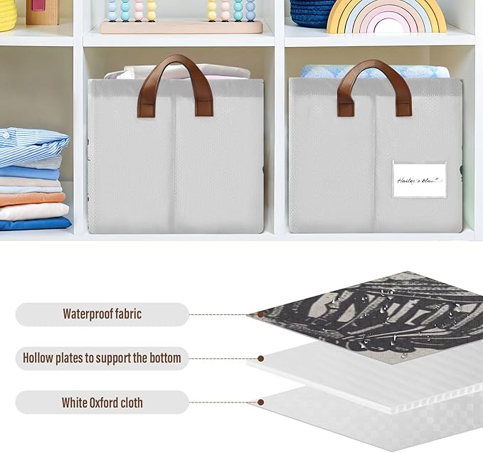 Gothic Skeleton Crow Roses Storage Bins for Shelves with Labels&Handles Fabric Organizer Bin Foldable Rectangle Storage Basket Boxes for Closet, Bathroom, Home, Living Room, 2 Pack