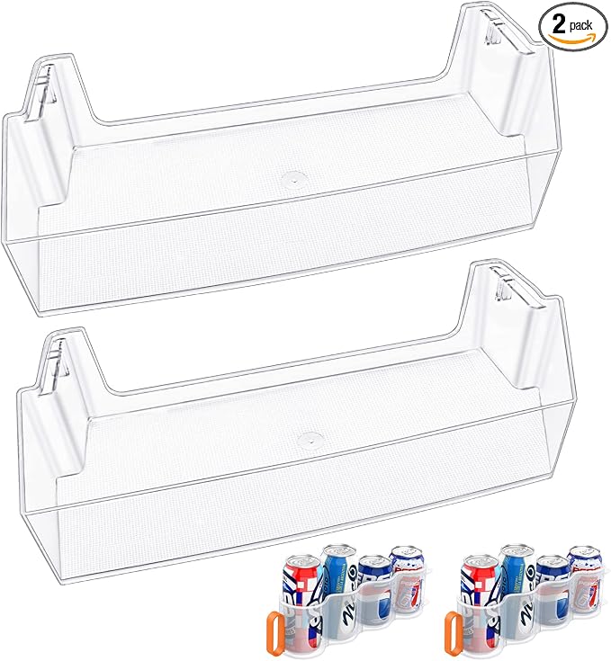[2 PACK] UPGRADED W11239961 W10900538 Refrigerator Door Shelf Bin Compatible with Whirlpool Refrigerator Door Shelf Parts PS12578777 AP6333410 WRS315SDHZ08 WRS321SDHZ08 WRS315SDHM WRS325SDHZ Door Bin