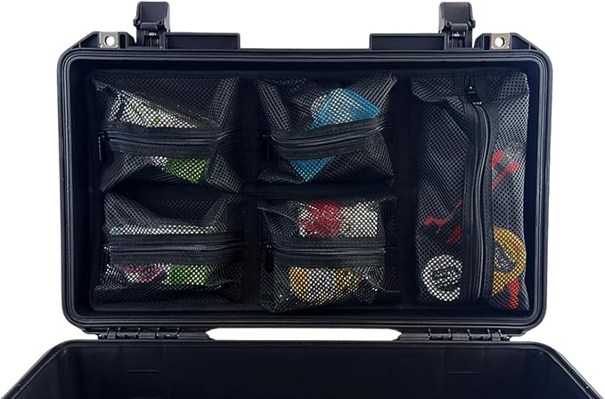 UPGRADED LAFENLIN Lid Organizer for Pelican 1535 Case [No More Clutter] - 5-Pocket Thick Mesh Panel for Photographers & Field Technicians, Installs with Screws & Hook and Loop, Secures Gear in Transit