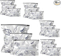 Reusable Aluminum Foil Sealable Storage Bags - Freezer Bags, Resealable Stand Up Pouches for Fresh Keeping, with Label, Zip Lock, Suitable for Vegetable, Fruit, Meat, and More,3 Size (15)