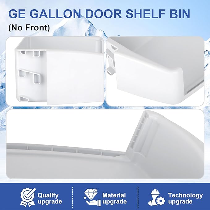 UPGRADED WR71X10973 Refrigerator Door Bin Shelf Replacement Compatible with General Electric (GE) HotPoint Fridge Middle Shelf Parts (NO FRONT)Replace WR71X10253,WR71X10607,2313915,AP5628753,PS3513394