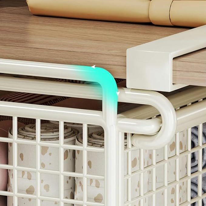 Cabinet Organizing Bin Under Shelf Storage Basket Hanging Pullout Drawer Multifunction Bedroom Clothing Pull Out Basket Rust Closet Storage