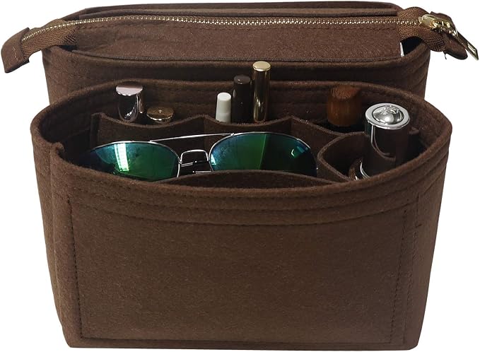 Bag Organizer, Bag Shaper Purse Insert Felt Organizer Fit in NeoNoe Noé and other Bucket Bags - coffee