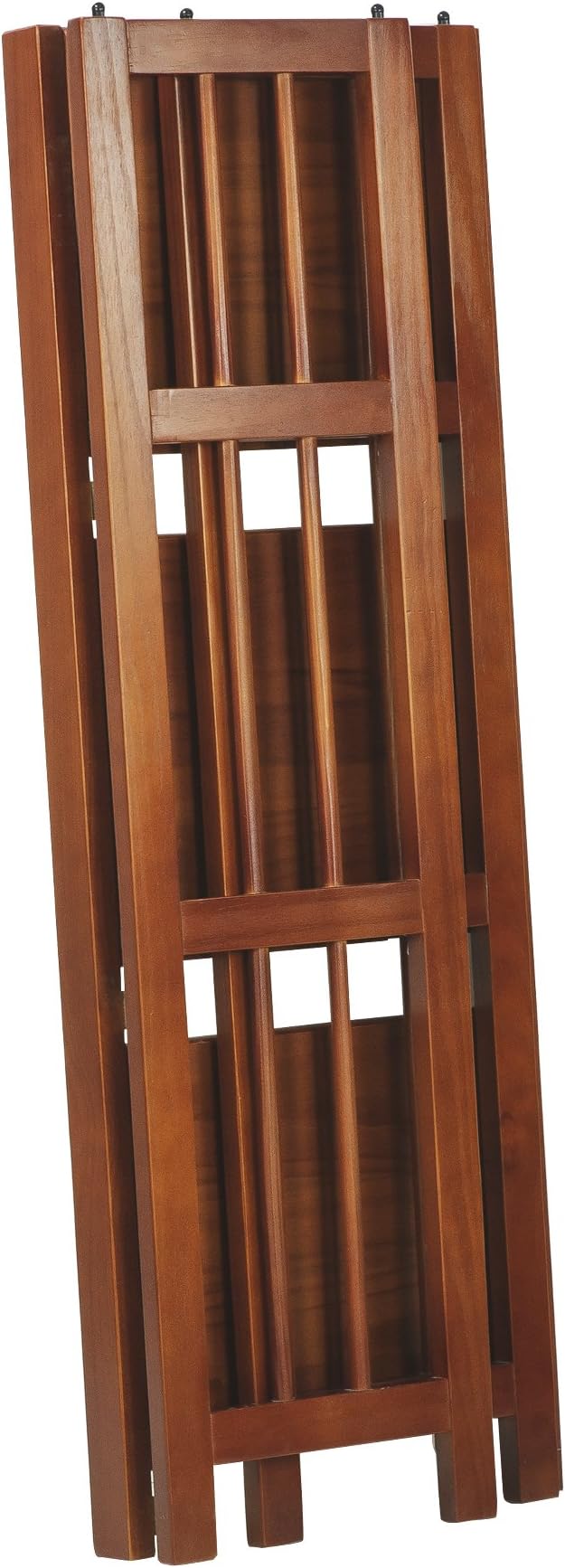 Casual Home Narrow 3-Shelf Folding Bookcase, 14" Wide, Mahagony