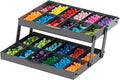 IRIS USA 2-Tier Drawer Organizer |Made in USA| 22 Dividers - Charcoal | Expandable Multi-Level Collapsible Organization Storage for Crafts, Makeup, Jewelry, Office & Garage