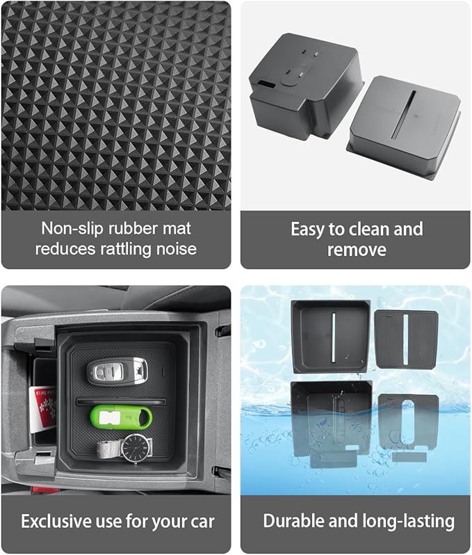 CDEFG for 2023-2025 Colorado Canyon Center Console Organizer Tray for 2023-2025 Chevy Colorado GMC Canyon Middle Console Organizer Armrest Storage Box 2024 Colorado 2025 Canyon Truck Accessory,2PCS
