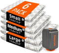6pcs Vacuum Seal Bags for Clothing Travel, Cordless Pump, Carry-on Size Compression Packing Bags, 4000Pa Suction & 2400mAh Battery, Vacuum Storage Bags for Clothes, Luggage, Suitcase, Space Saver