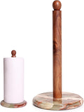 Paper Towel Holder, Marble Base Paper Towel Holder countertop, Kitchen Towel Holder, Bathroom Paper Towel Holder (Onyx)