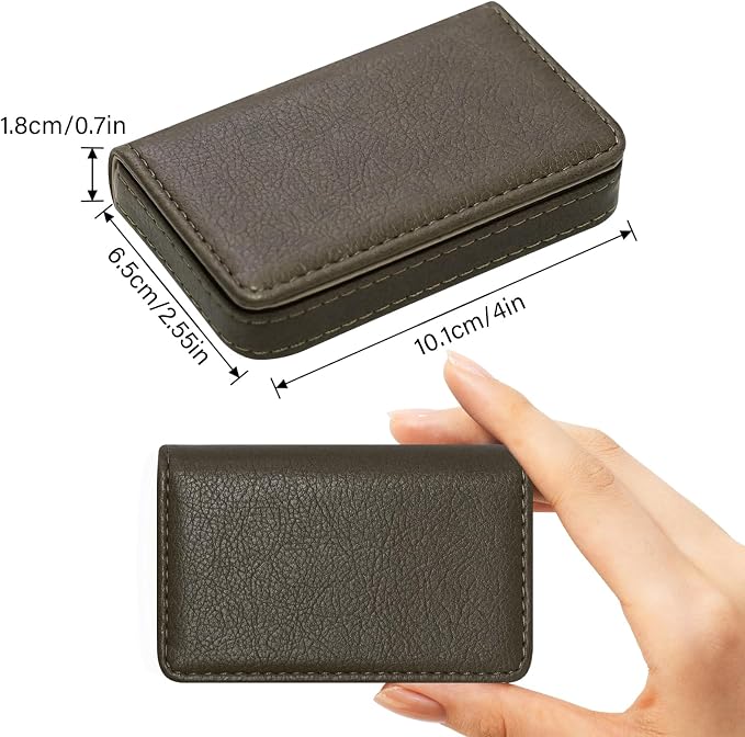 RFID Blocking Wallet - Minimalist Leather Business Credit Card Holder (A65-01)