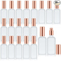 Tessco for you 20 Pcs 3.4 oz/100 ml Glass Spray Bottles Empty Perfume Atomizer Refillable Clear Decorative Empty Bottles with Fine Mist Sprayer Pump for Face Body Travel(Rose Gold,)