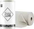 Fantasticlean Microfiber Cleaning Cloth Roll -75 Pack, Tear Away Microfiber Towels, 12" x 12", Reusable, Washable, Scratch Free, Ultra Absorbent Dishcloth for All-Around Cleaning Supplies (Cool Grey)