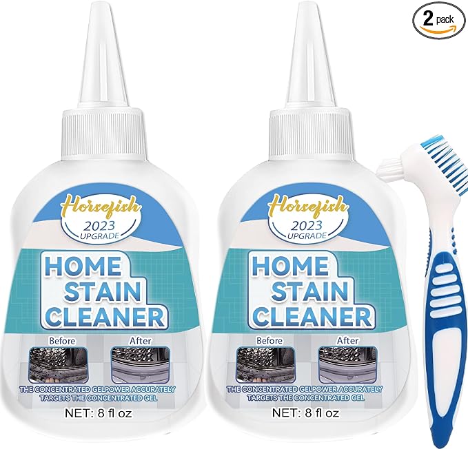 Home Remover Gel, 2 Pack Washing Machine Cleaner for Washing Machine, Refrigerator Strips, Grout Cleaner for Tiles Grout Sealant Bathroom Cleaning Kitchen Sinks, Front Load Washer Cleaning Solution