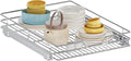 Pull Out Cabinet Organizer, 25.5" W x 21.5" D, Heavy Duty Chrome Slide Out Shelf for Wide Base Cabinets, Sliding Wire Basket Drawer for Pots, Pans, Appliances & Pantry Storage