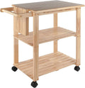 Winsome Mario Kitchen Cart, Rolling Utility & Serving Cart with Wheels for Snacks in Natural, Drinks, Kitchen Essentials, Storage & Organization for the Home or Apartment