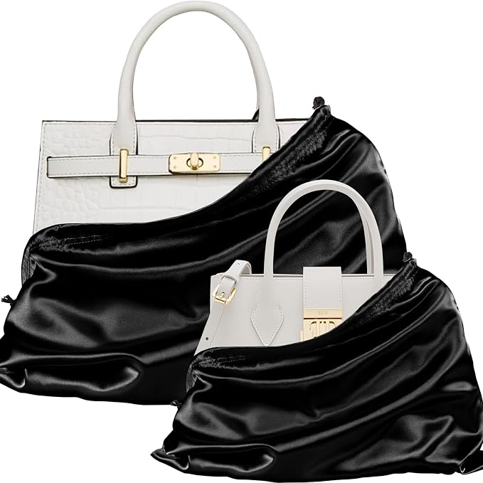 P Pothuiny 2 Pcs Satin Dust Bags for Handbags