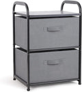 MAX Houser Dresser for Bedroom with 2 Drawers, Dark Grey | Wide Chest of Drawers, Fabric Dresser, Storage Organizer Unit with Fabric Bins for Closet, Living Room, Hallway