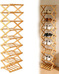Foldable Shoe Rack, Tier No-Assembly Bamboo Rack, 2026 New Portable Bamboo Corner Shoe Rack, Multifunctional Narrow Shoe Shelf for Entryway, Closet, Corner, Bedroom (9 Layers)