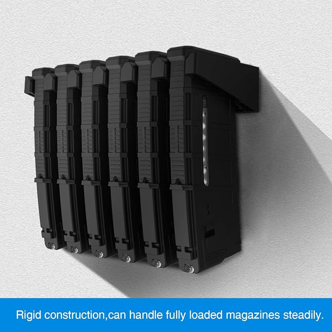 Solid ABS 6X Standard PMAG Wall Mount, Mag Holder, Home Magazine Storage Rack
