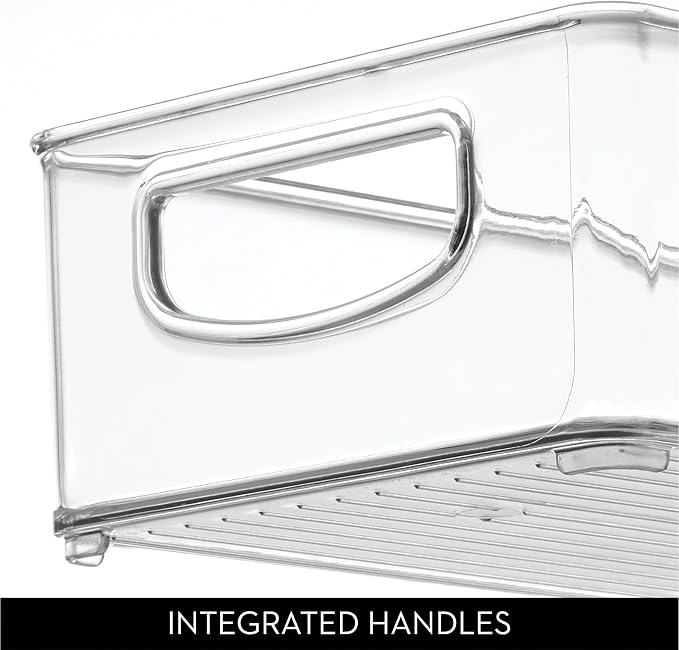 iDesign Slim Extra Long Clear Storage Bin | Narrow, Stackable, Kitchen or Pantry Organizer