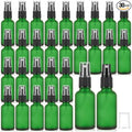 Roshtia 30 Pcs Glass Spray Bottle Clear Empty Bottles Small Refillable Reusable Perfume Bottle with Fine Mist Sprayer Pump for Face Body Travel(1 oz,Green)