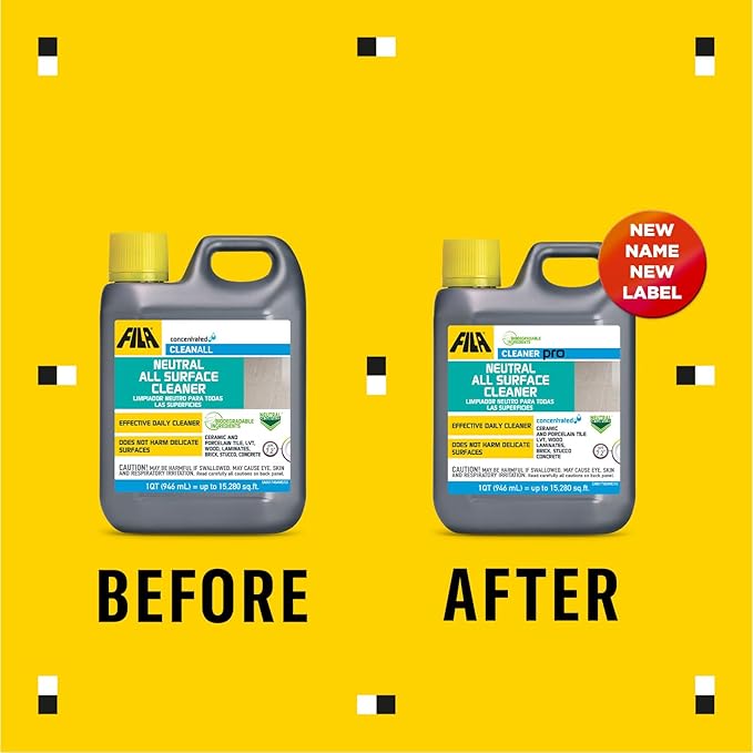 FILA Surface Care Solutions, CLEANER PRO, Neutral All Purpose Cleaner, Highly Concentrated - Up to 40 Washes, 1 QT
