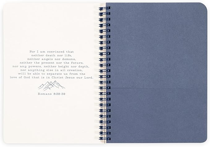Steel Mill & Co Faith Inspired Mini Spiral Notebook, 8.25" x 6.25" Journal with Durable Hardcover and 160 Lined Pages (Greater than the Highs and Lows)