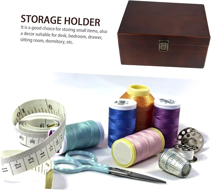 Homoyoyo Multifunctional Storage Bin Wooden Storage Organizer Desktop Wooden Organizer
