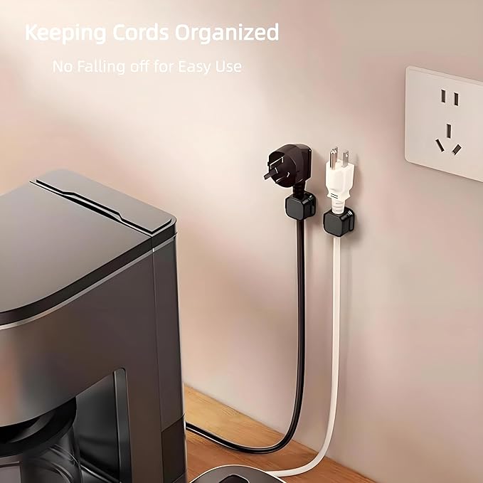 6Pack Spring Cord Organizer,Magnetic Cable Clips, Cable Management, Office Desk Accessories, Cord Organizer, Cable Smooth Adjustable,for Desk, Wall, Car, Home Office, Phone Cable Management (Black)