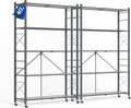 ALANNG 40" W Foldable 5-Tier Storage Shelves on Wheels Adjustable | Removable Metal Rack, Heavy Duty Rolling Organizer for Kitchen, Garage, Closet, Pantry, and Office (Grey,2 Pack)