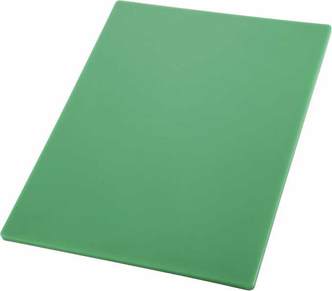 Winco Heavy-Duty Plastic Cutting Board, 12" x 18" x 1/2", Green (Set of 6)