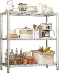 ROOMTEC 3-Tier Wire Shelving Unit,40" W*16" D*36" H,Max Load 1200 lbs | Small Garage Shelves,Adjustable Storage Rack, Metal Shelf for Kitchen, Pantry, Laundry Room, Basement