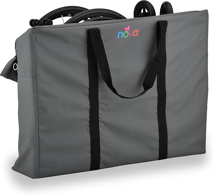 nova - Extra Large Mobility Travel Bag - Universal Carrier for Rollator Walkers, Folding Wheelchairs, and Transport Chairs - Durable Water-Resistant Storage Bag with Long Handles and Dual Zippers