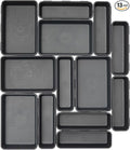 BYCY Office Drawer Organizers Bins Junk Drawer Organizers Tray Storage Dividers for Office Desk Dress Makeup (13pcs 2Size)