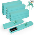 12-Pack Drawer Style Jewelry Gift Boxes with Sponge Insert, 8.7"x1.8"x1.2" Necklace & Bracelet Display Box for Presentation, Cardboard Storage Organizer for Pendant, Ring, Earring-Emerald green