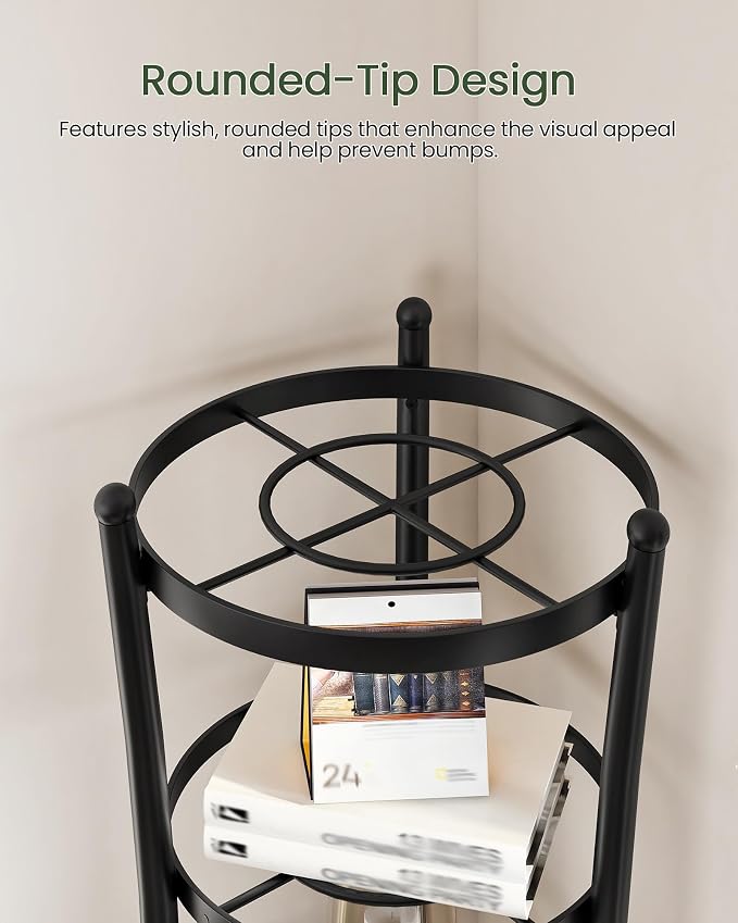 CHOEZON 6-Tier Freestanding Pot Rack, 100 Lbs Capacity Cookware Storage Stand, Sturdy Pan Holder Tower with anti-tip feet, Large Storage Rack with Metal Frame, for Kitchen Dining Room, Black TPR25BB