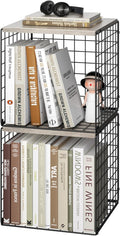 Dmevkic 2 Cube Small Bookcase,Bookshelf for Small Spaces Book Shelf,12.2 x 12.2 x 12, DIY Variable Stackable Cube Storage for Living Room,Office,Bedroom
