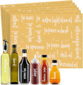 Talented Kitchen Oil Label Stickers for Kitchen Organization - Numbered Expiration Condiment Labels Stickers - White Vinyl 132 Count