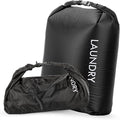 Compression Travel Laundry Bag for Dirty Clothes, Pump-Free Laundry Bag for Suitcase & Dorm, Waterproof Wet Dry Clothes Organizer, Large Capacity Space Saving Travel Bag (1 Pcs) Black