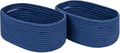CubesLand Storage Basket, Cotton Rope, Navy Blue, 2 Pack, Organizing/Storage, Closet, Shelves, Decorative | Long-lasting &Skin-friendly Toy Storage Basket Bin,Stylish Room Decor Basket,Navy Blue Cotton Rope Basket 2 Packs